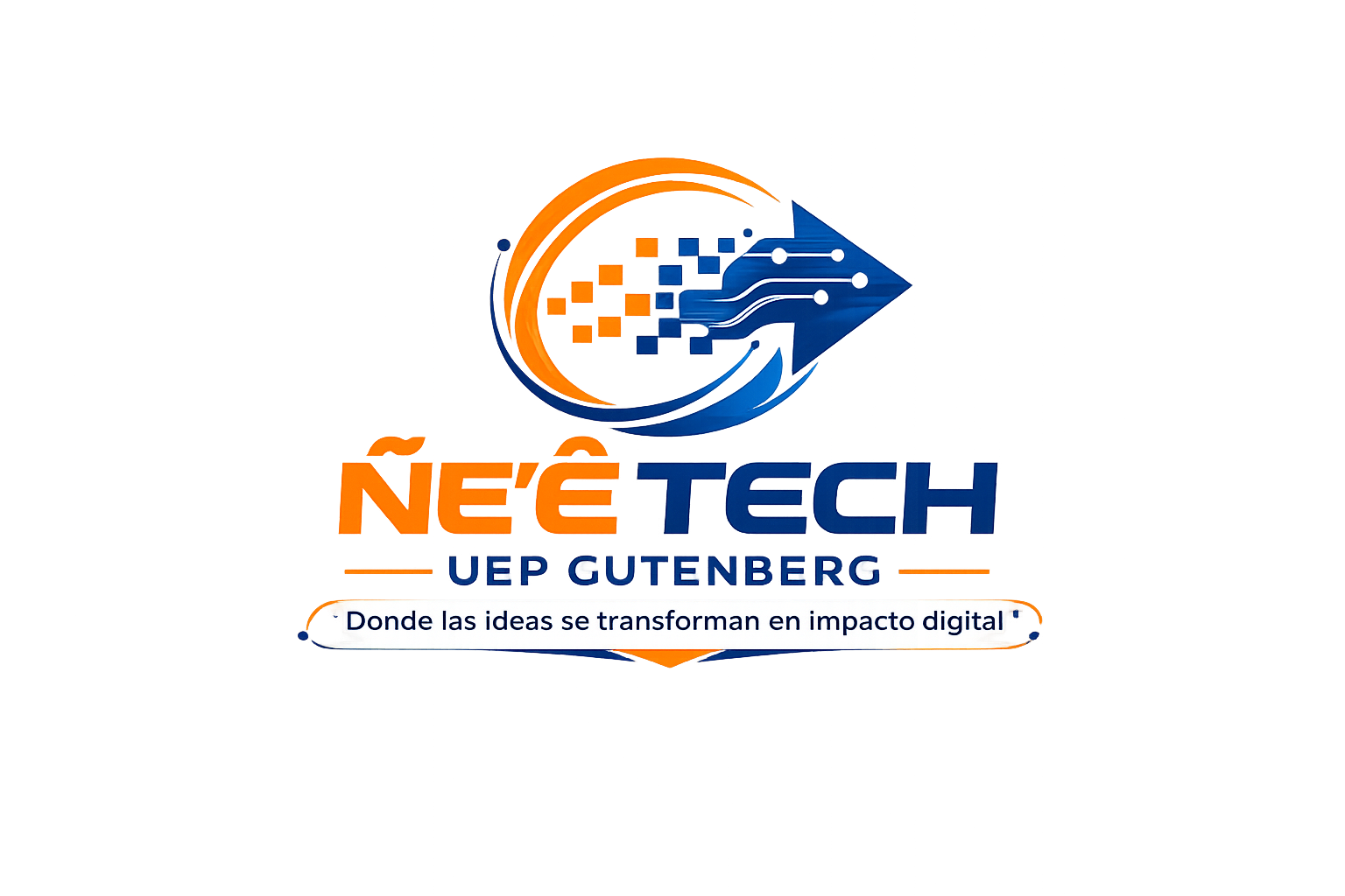 Logotipo oficial del proyecto ÑE’ÊTECH UEP Gutenberg